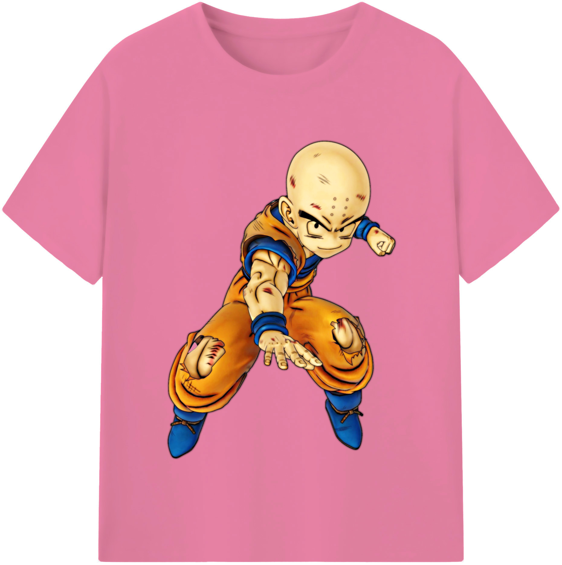（画像用） ドラゴンボール クリリン DRAGON BALL krillin 綿100％半袖Tシャツ（フロントプリント）